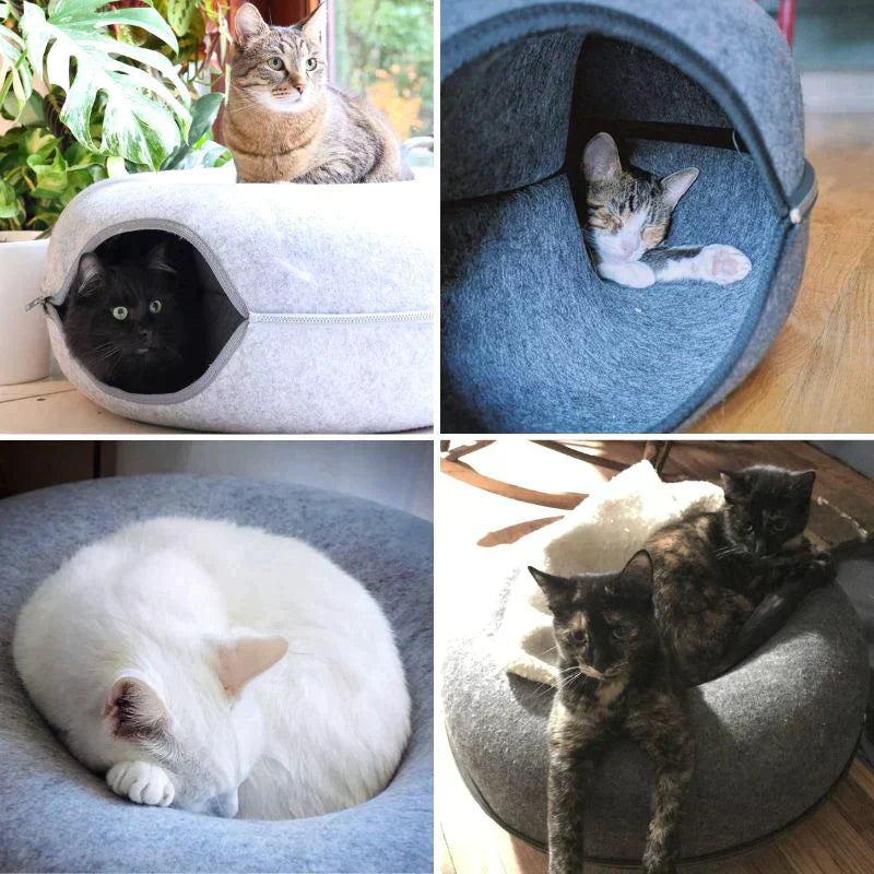 Luxe Cat Bed and Playhouse - WhiskerNest Bowlift