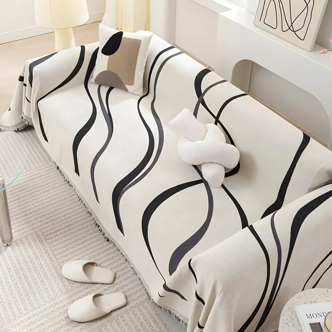 BowLift | LuxeCasa Reversible Chenille/Cotton Sofa Cover