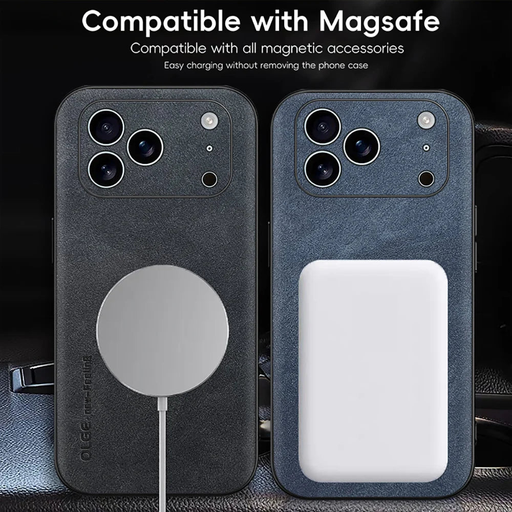 BowLift | LUXEGUARD – Premium Leather Phone Case with MagSafe for iPhone