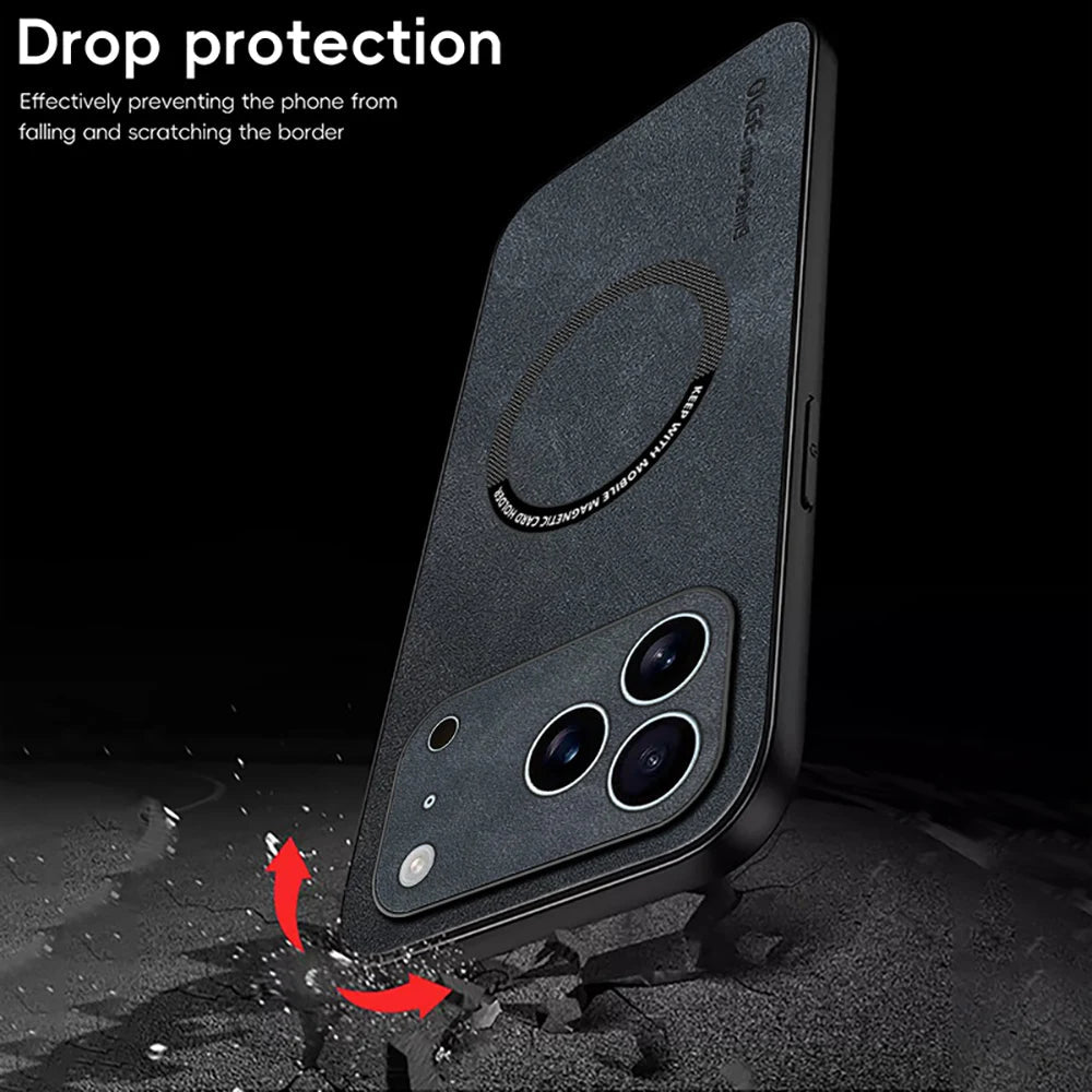 BowLift | LUXEGUARD – Premium Leather Phone Case with MagSafe for iPhone