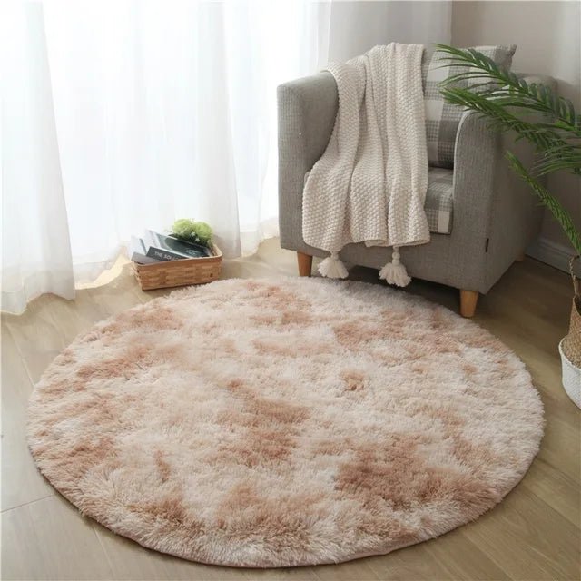 BowLift | Velvéri Luxe FluffyMat Rug | Ultra-soft round plush rug for cozy home and bedroom décor