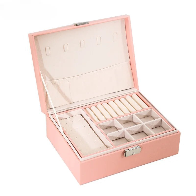 BowLift | LuxeWood – Elegant Wooden Jewelry Box with PU Leather