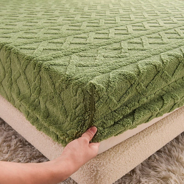 BowLift | Velvet Fitted Bed Sheet Set with Elastic