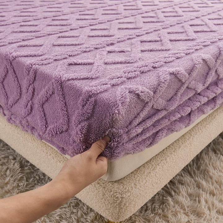 BowLift | Velvet Fitted Bed Sheet Set with Elastic