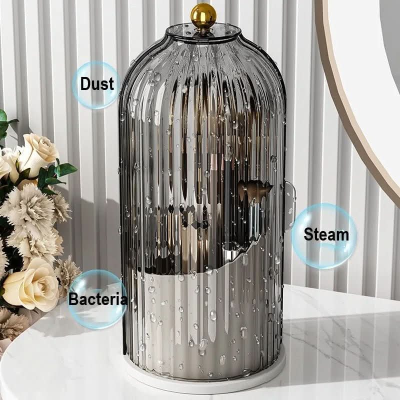BowLift | 360° Rotating Makeup Brush Organizer with Lid