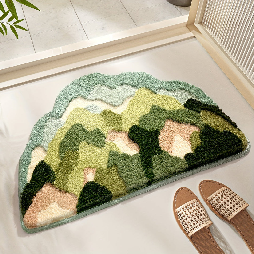 BowLift | Luxury Bath Mat with Floral Pattern, Extra Soft and Absorbent - Florina