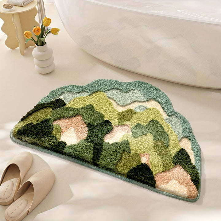 BowLift | Luxury Bath Mat with Floral Pattern, Extra Soft and Absorbent - Florina