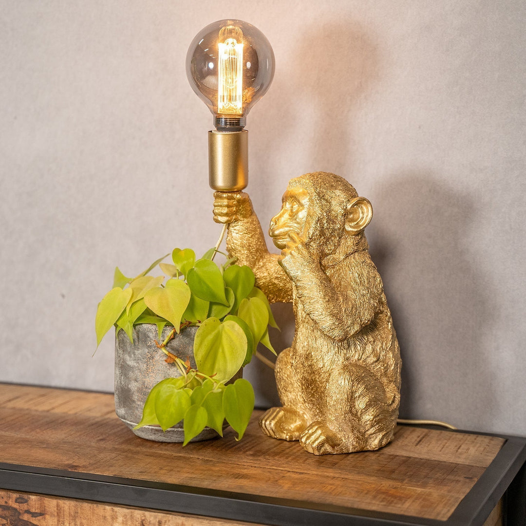BowLift | Luxury Gold Monkey Table Lamp - GoldenChimp