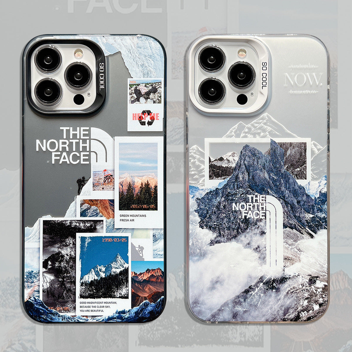 BowLift | Galvanic Letters Snow Mountain Phone Case For iPhone