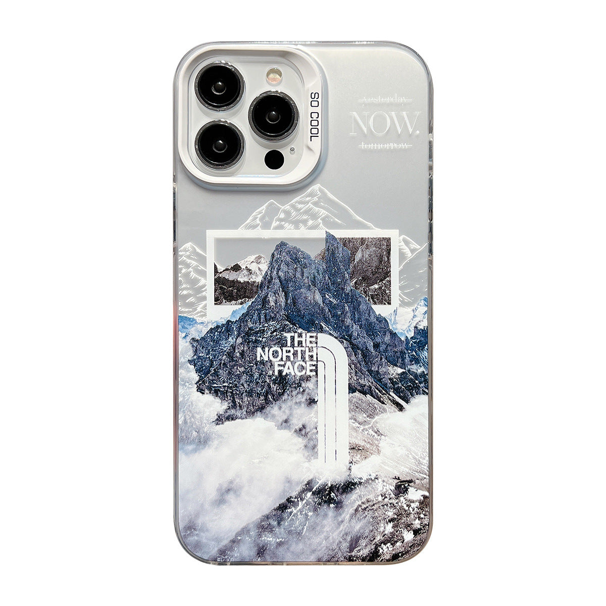 BowLift | Galvanic Letters Snow Mountain Phone Case For iPhone