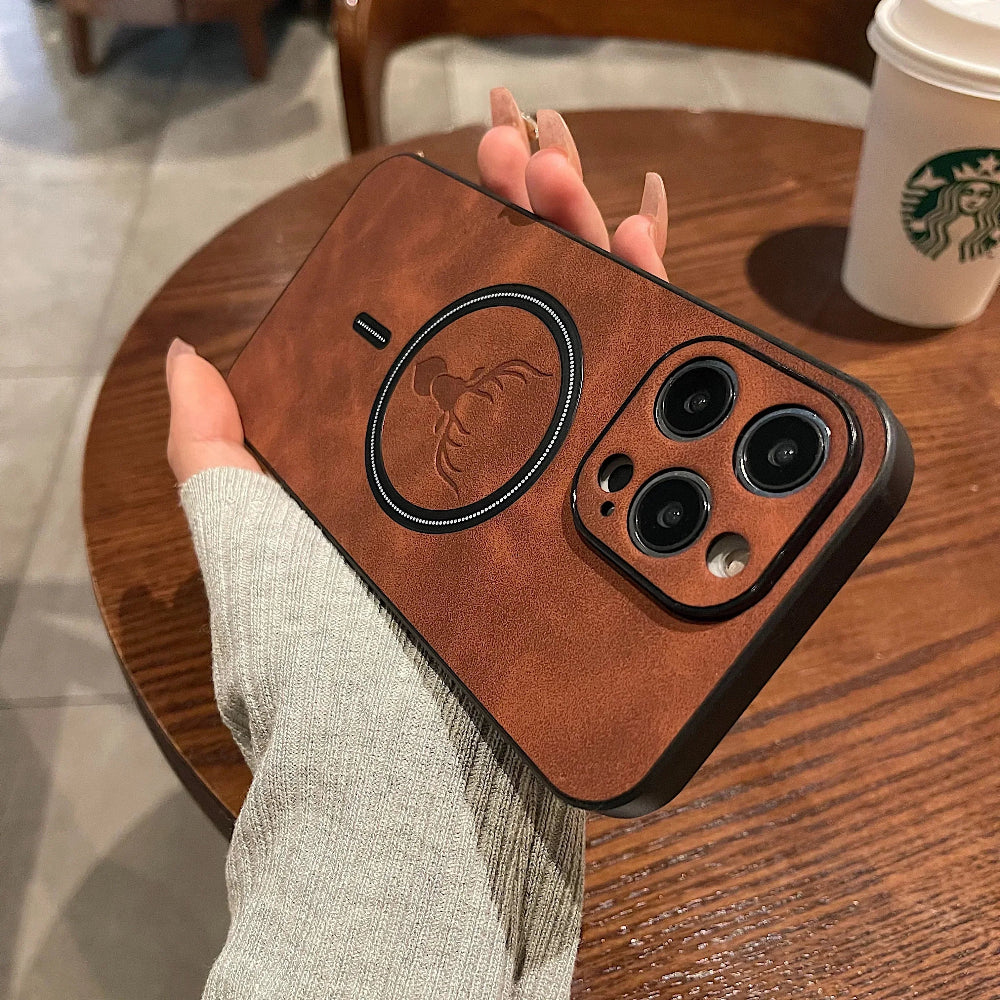 BowLift | Leather Magnetic Protective Phone Case