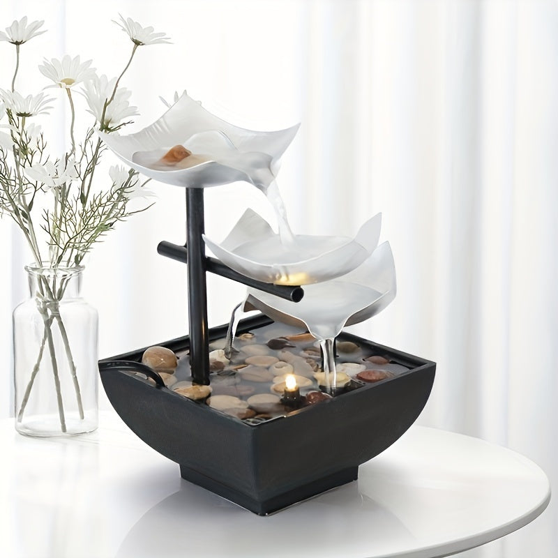 BowLift | LeafFlow – Elegant Indoor Fountain with Leaf Design and Gentle Water Flow