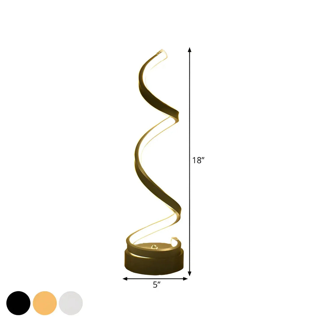 BowLift | Elegant Spiral Glow LED Desk Lamp – Energy Efficient, Sustainable & Eye-Friendly Design