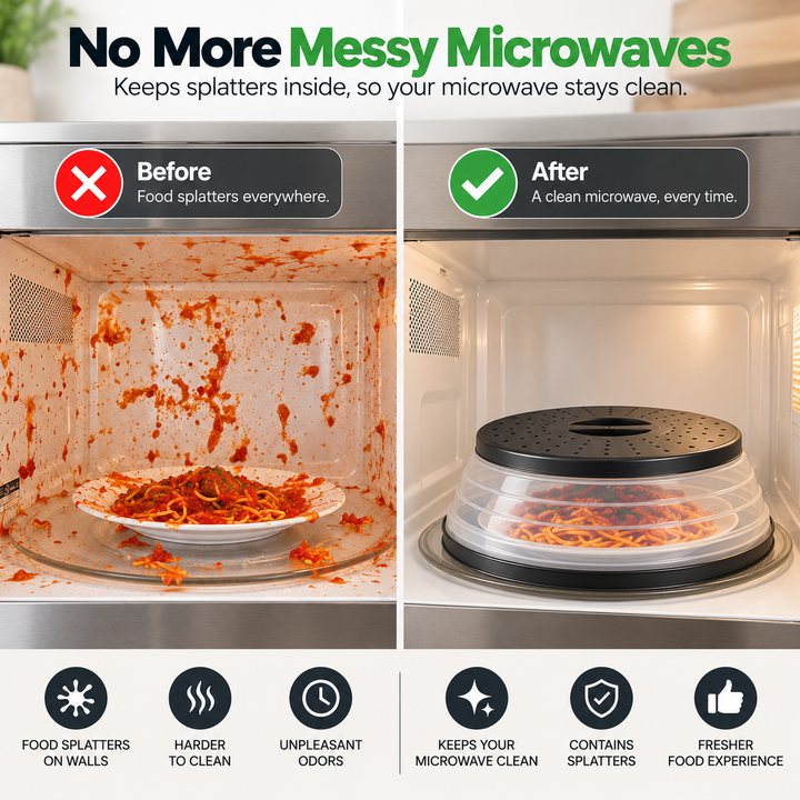 BowLift | Magnetic Microwave Splatter Cover