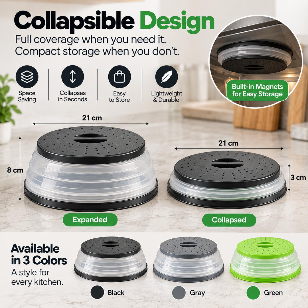 BowLift | Magnetic Microwave Splatter Cover