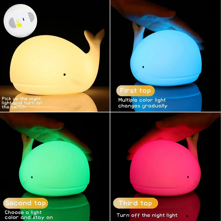 BowLift | Magically Illuminated Whale Night Lamp – Luma | Soft Light for Children