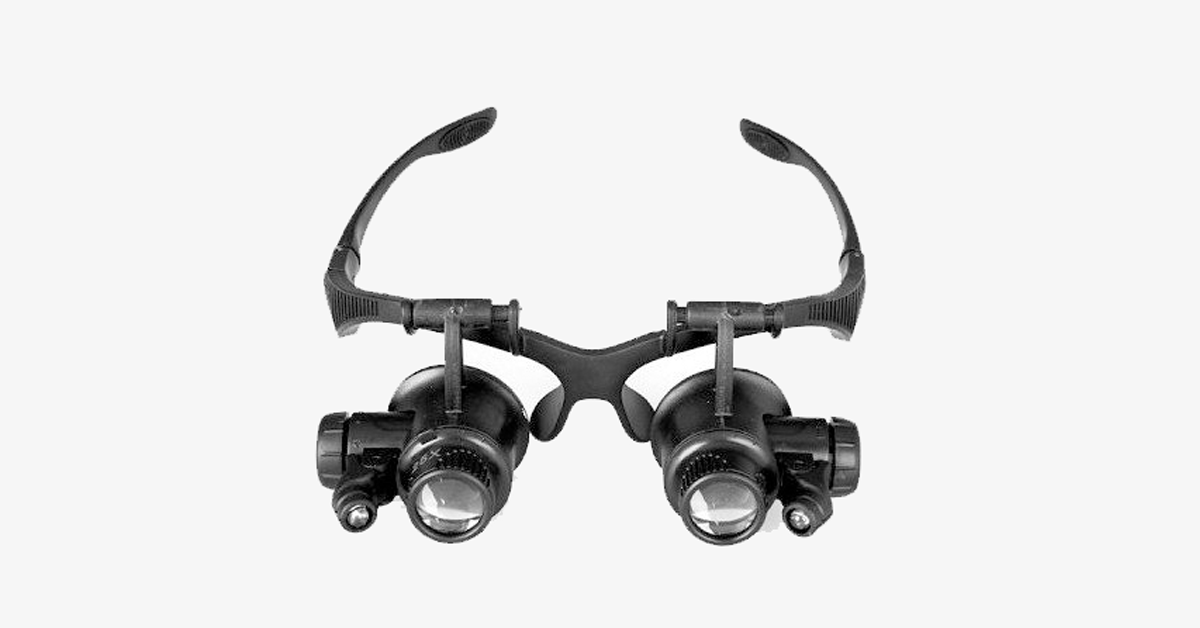 BowLift | Magnifying glass with LED lights, hands-free & bright light settings