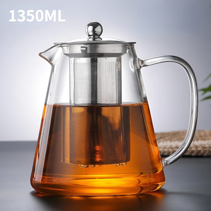 Heat-resistant tea set made of borosilicate glass – with filter | Ideal for brewing flower tea | Bowlift