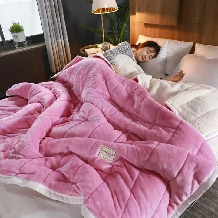 BowLift | Warm flannel coral fleece blanket for autumn & winter – CosyBlanket