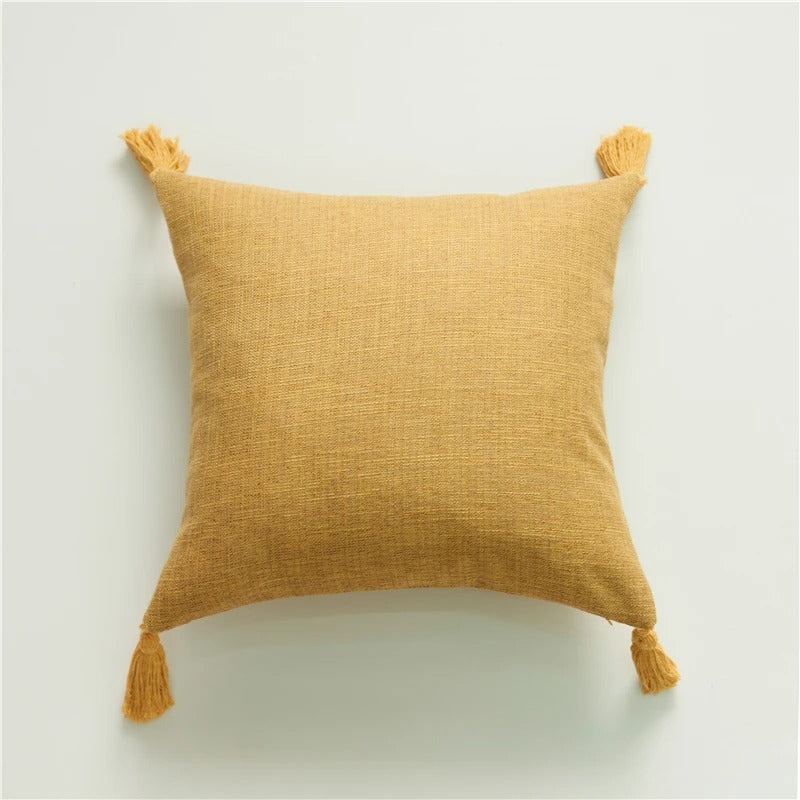 BowLift | ImperialRest Cushion Cover - Elegant Linen Cushion Cover with Playful Tassels for Any Space
