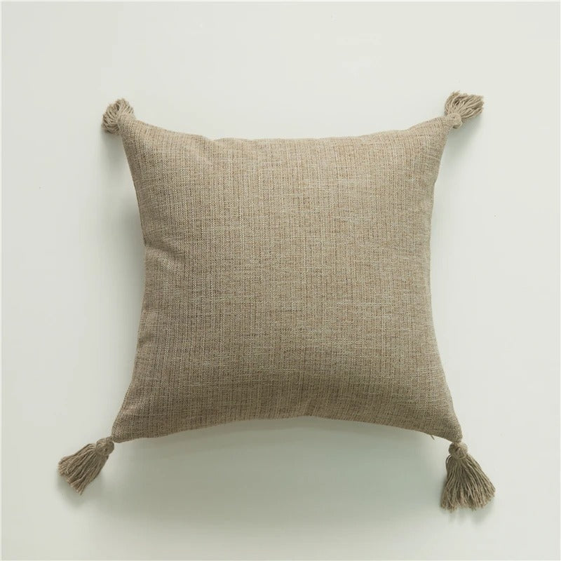 BowLift | ImperialRest Cushion Cover - Elegant Linen Cushion Cover with Playful Tassels for Any Space