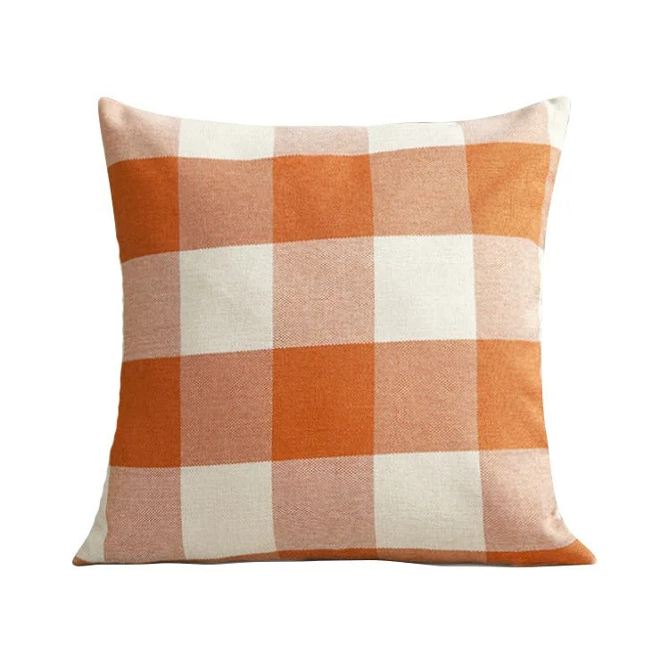 BowLift | Cozy Checked Cushion Cover in Country House Style – Autumn Plaid