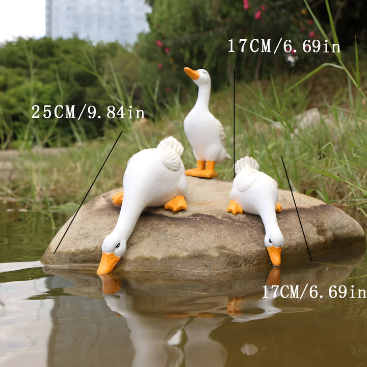 PuddlePals Sculpture – Farmhouse Style Duck & Goose Figure | Bowlift