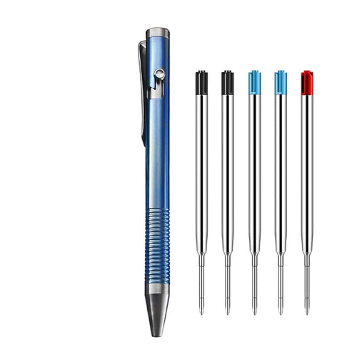 BowLift | Stonewashed Titanium Bolt Action Pen – Durable Metal Mechanical Writing Pen