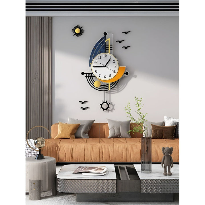 Nautical Wall Clock with Sailboat Design for Coastal Flair Bowlift