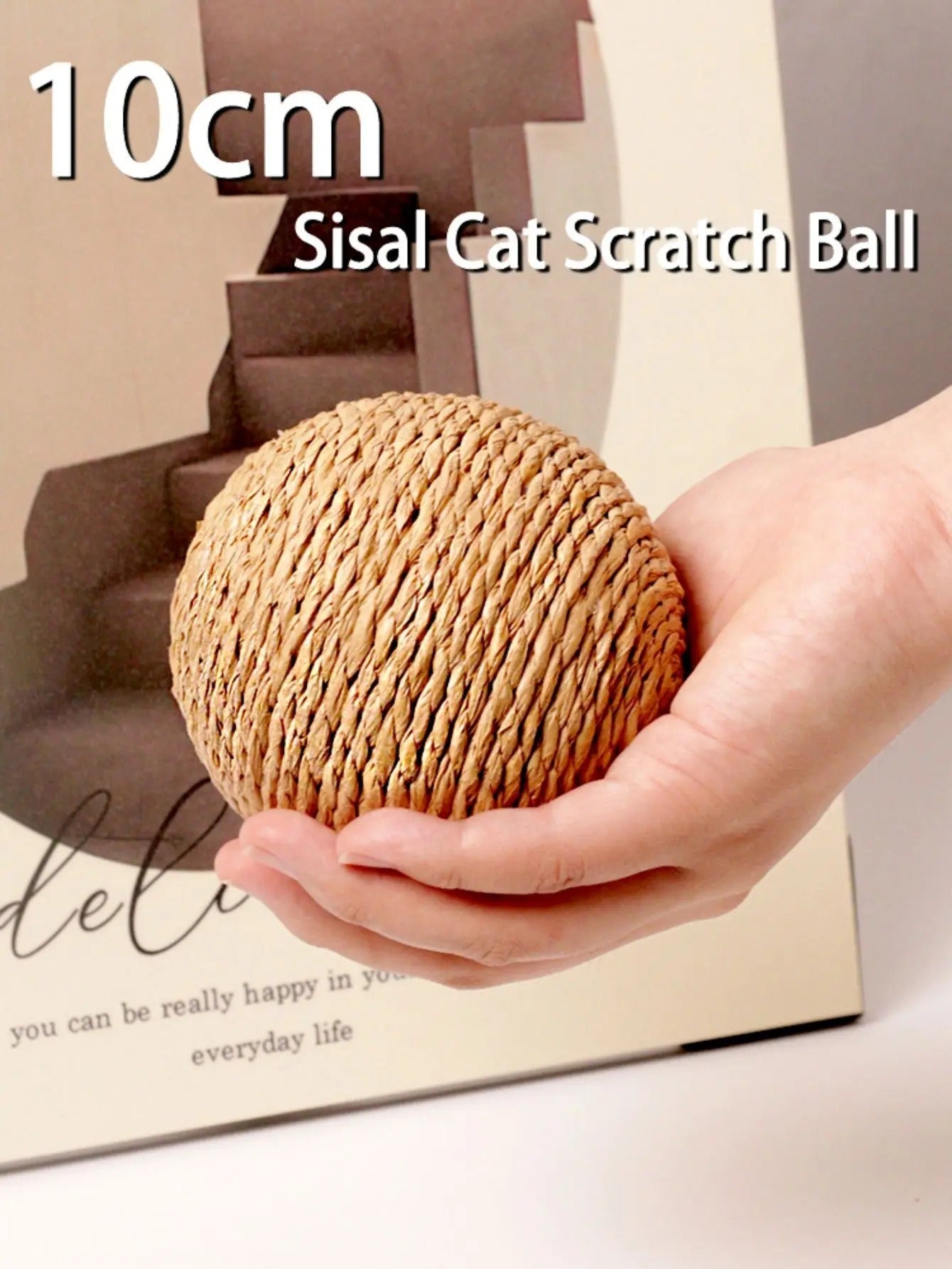 10CM Interactive Sisal Cat Scratching Ball Bowlift