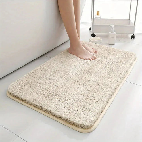 BowLift | Thickened Plush Anti-Slip Bathroom Mat | Super Absorbent, Durable & Machine Washable for Shower, Sink & Toilet Use