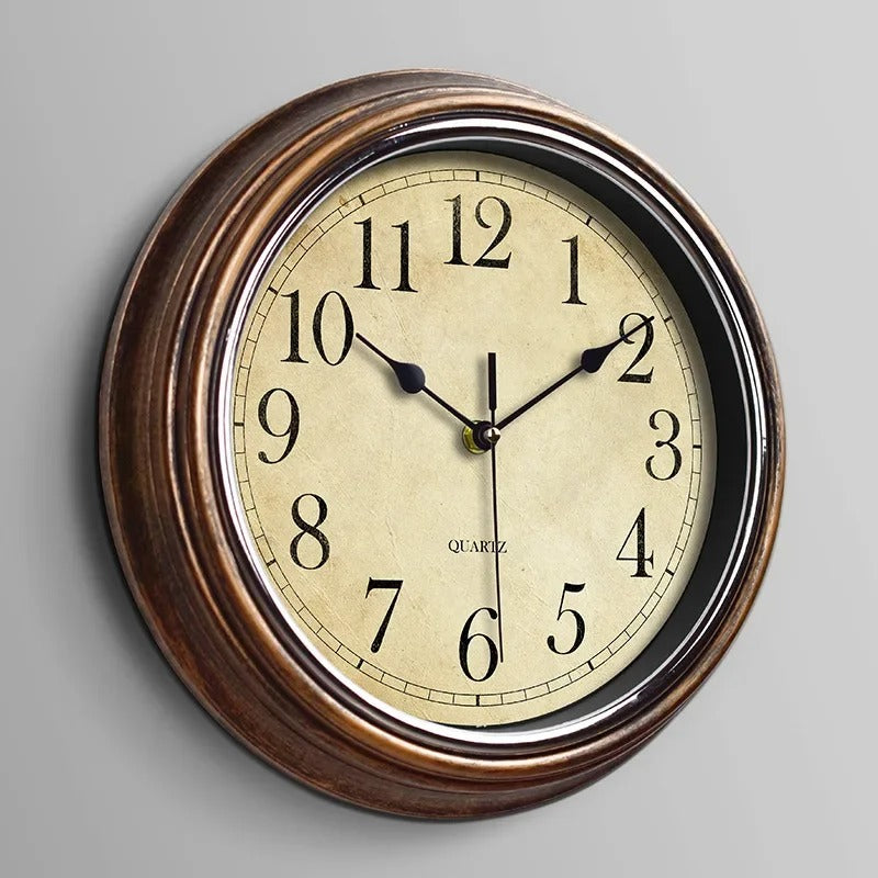 BowLift | WoodTime Classic Wall Clock – Stylish Wooden Decorative Clock with Silent Movement