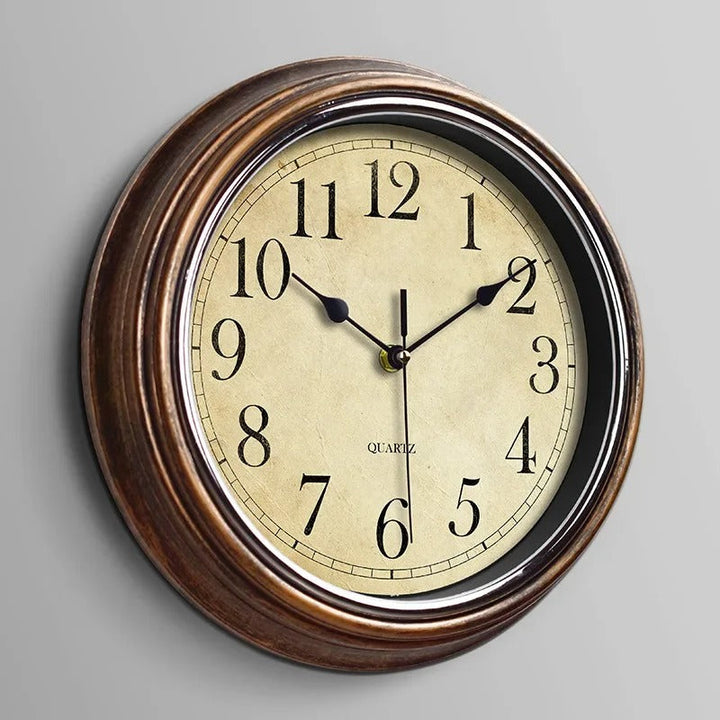 BowLift | HoutTijd Classic Wall Clock – Stylish wooden second hand clock with silent movement