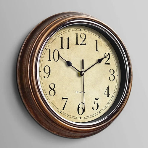BowLift | HoutTijd Classic Wall Clock – Stylish wooden second hand clock with silent movement