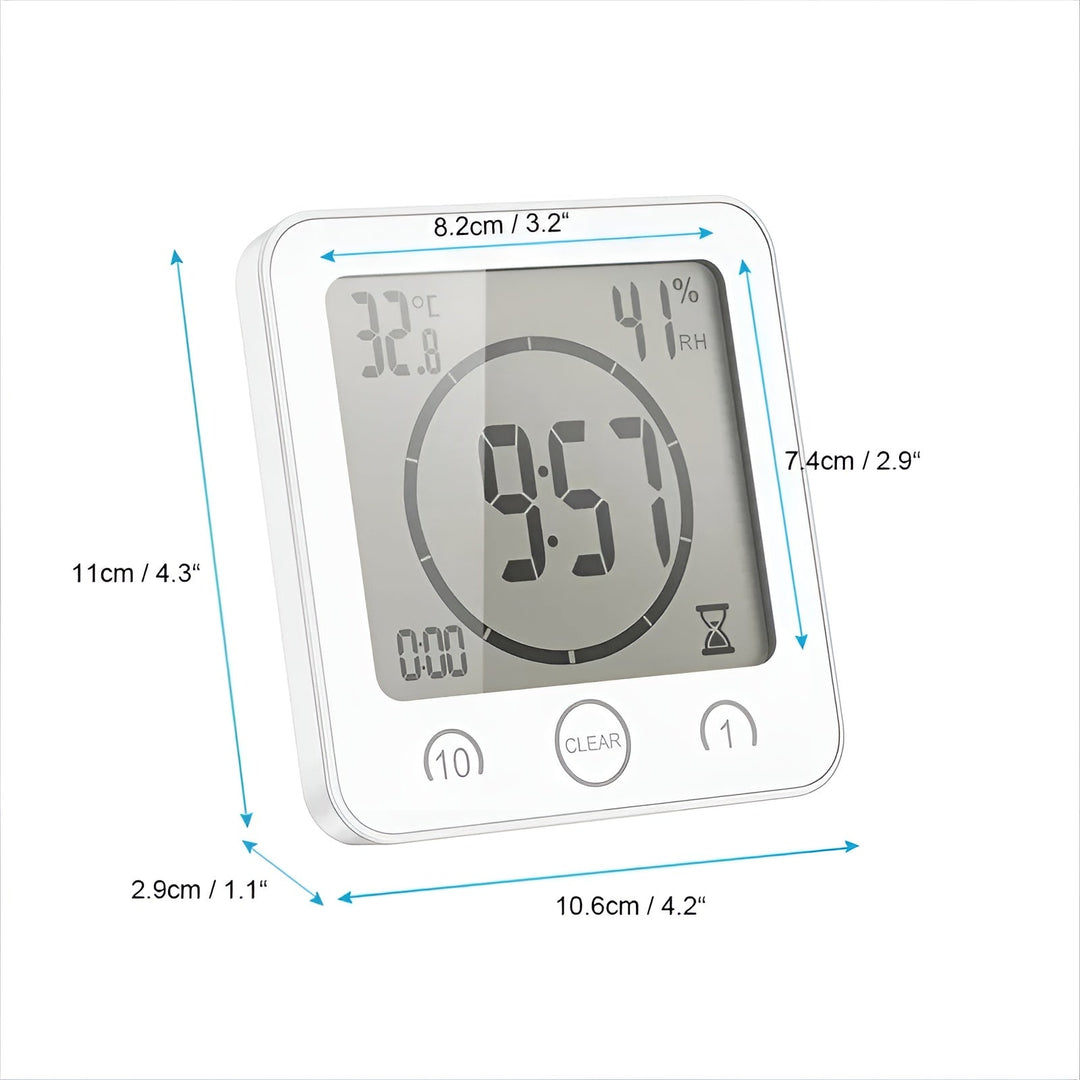 Waterproof Shower Clock with Timer – Practical for Time Management in the Bathroom | Bowlift