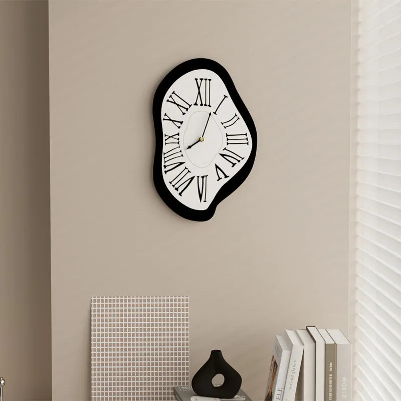 BowLift | Surrealistic Black Wall Clock: Artistic & Stylish