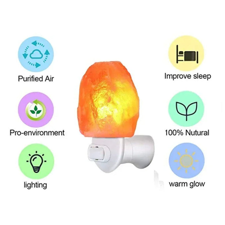 BowLift | Himalayan Salt Lamp Natural Crystal Light for Home Decor & Wellness -  Release Negative Ions Bedroom