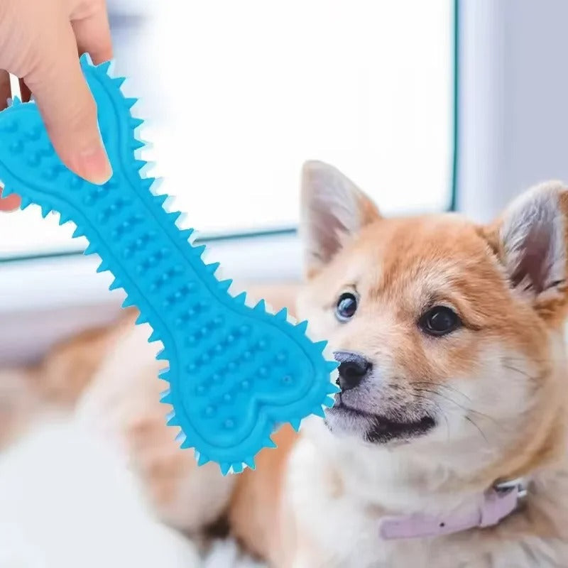Soft Rubber Bite-Resistant Bone Shape Chew Toy for Dogs Bowlift