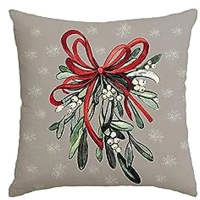 BowLift | Christmas Cushion Cover - Festive Cushion Cover with Christmas Tree and Winter Theme - Green 45x45 cm