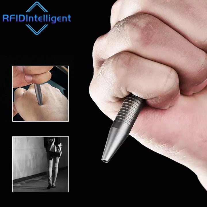 BowLift | Stonewashed Titanium Bolt Action Pen – Durable Metal Mechanical Writing Pen