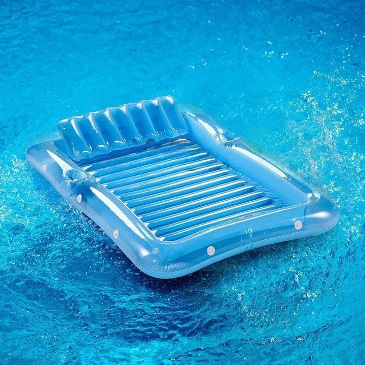 Inflatable Lounger with Headrest and Cup Holders | Bowlift
