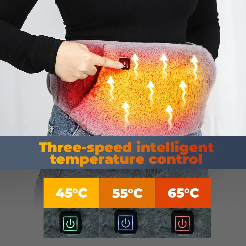BowLift | USB Rechargeable Hand & Waist Warmer | Soft Velvet, 3 Heat Settings & Portable for Home, Office & Outdoor Use