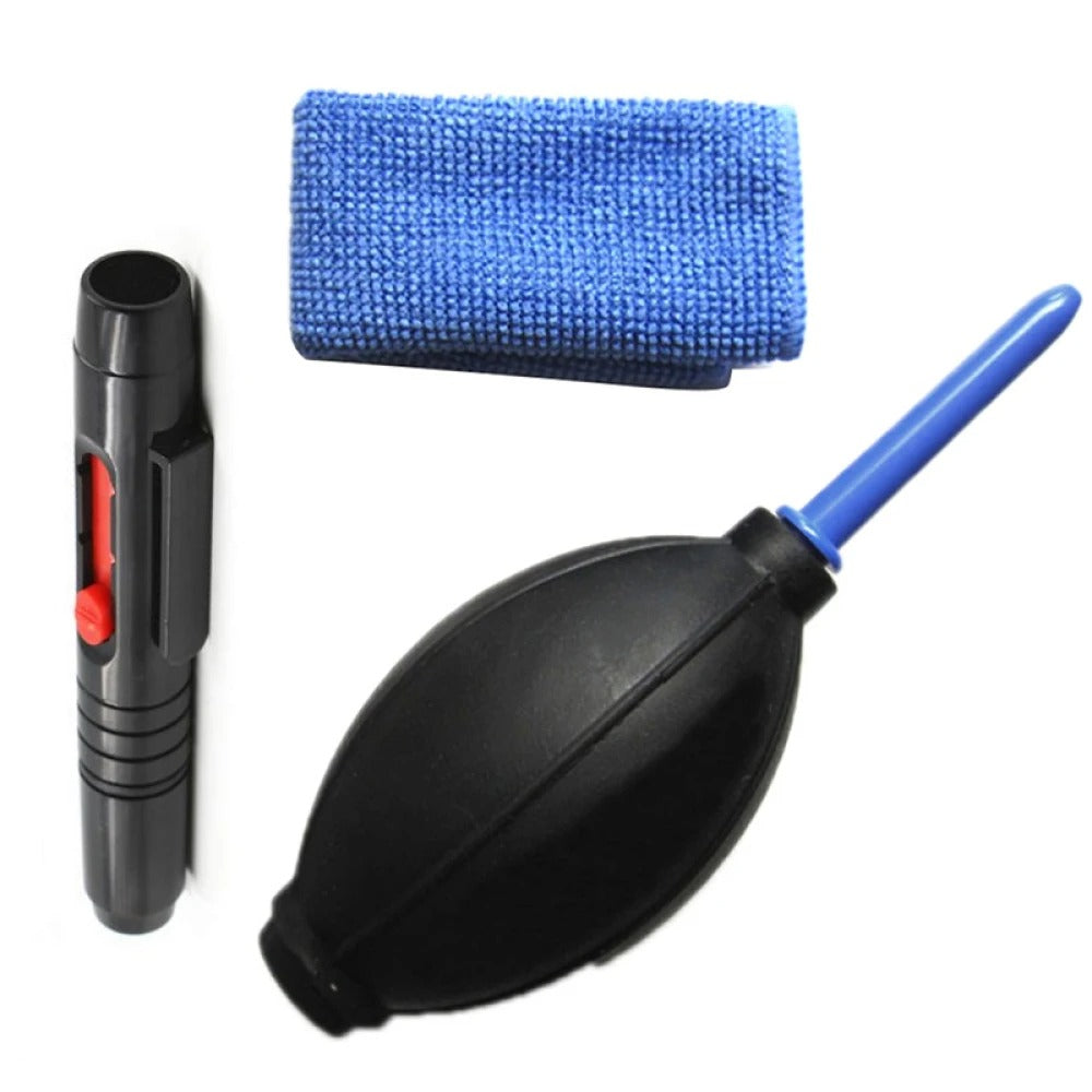 BowLift | 3 in 1 Portable Camera Clean Kit Lens Cleaning Cleaner Dust Pen Blower Cloth Kit for Camera, Videos, Lenses, CCD
