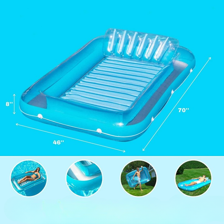 Inflatable Lounger with Headrest and Cup Holders | Bowlift