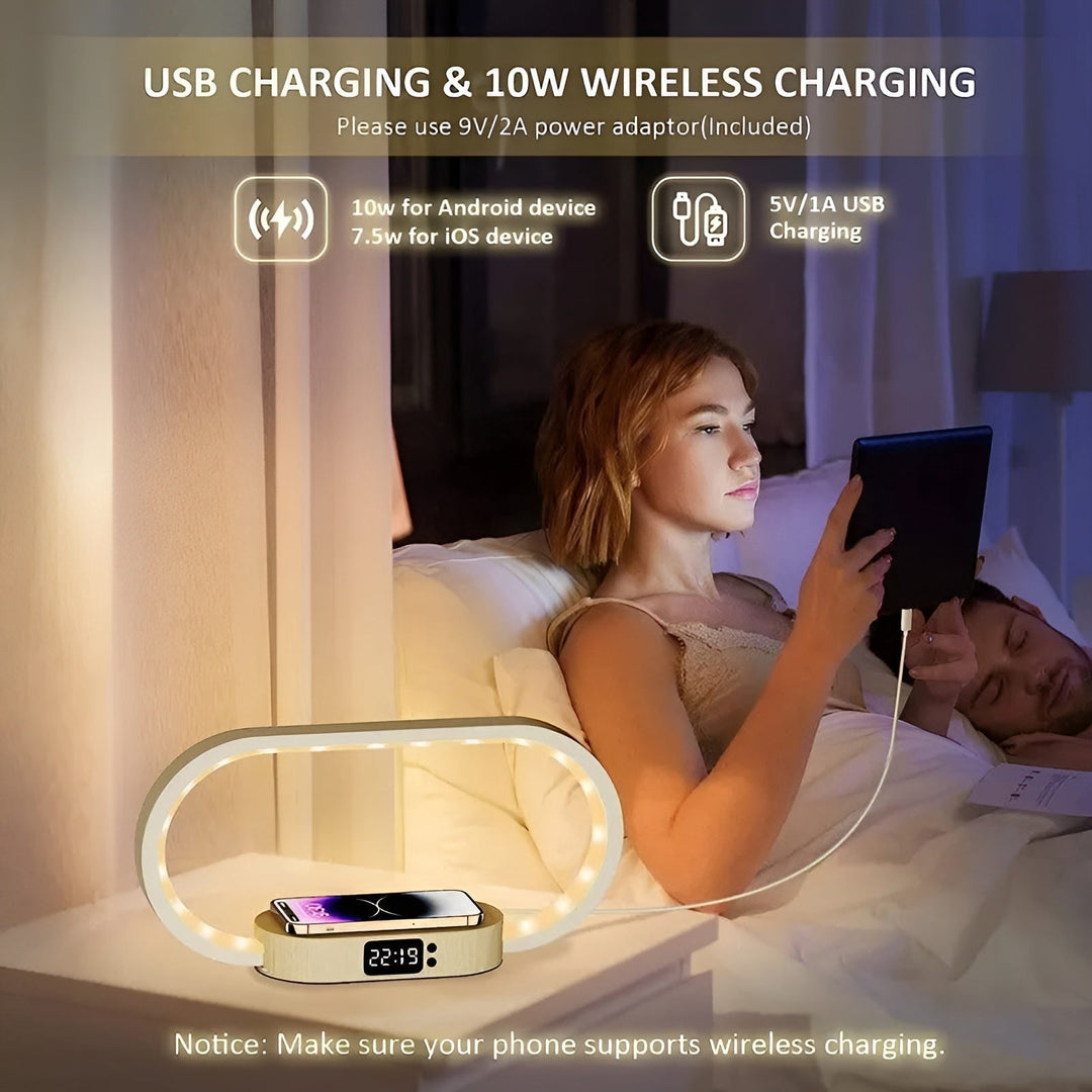 BowLift | Stylish Multifunctional Lamp with Charging Station and Clock