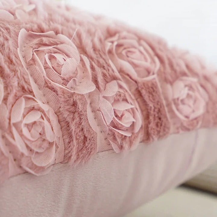 BowLift | VelourVista Cushion Cover - Cute Pink Rabbit Pillow for an Enchanting Interior