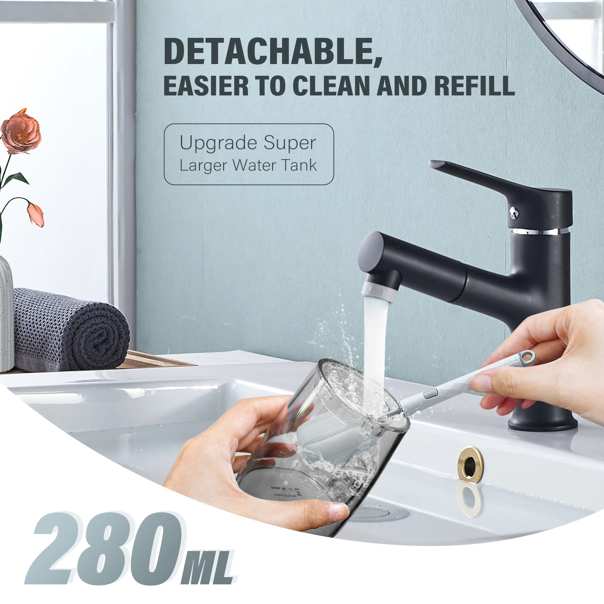 BowLift | Dental Water Flosser | Rechargeable with 4 Modes & Interchangeable Nozzles for Deep Cleaning and Gum Health