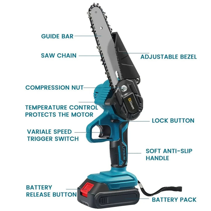 BowLift | Cordless Electric Chainsaw | Lightweight, Ergonomic Design & Ideal for Effortless Pruning and Trimming