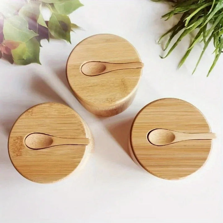 BowLift | KruidenKompakt – Bamboo spice jar with spoon and magnetic lid