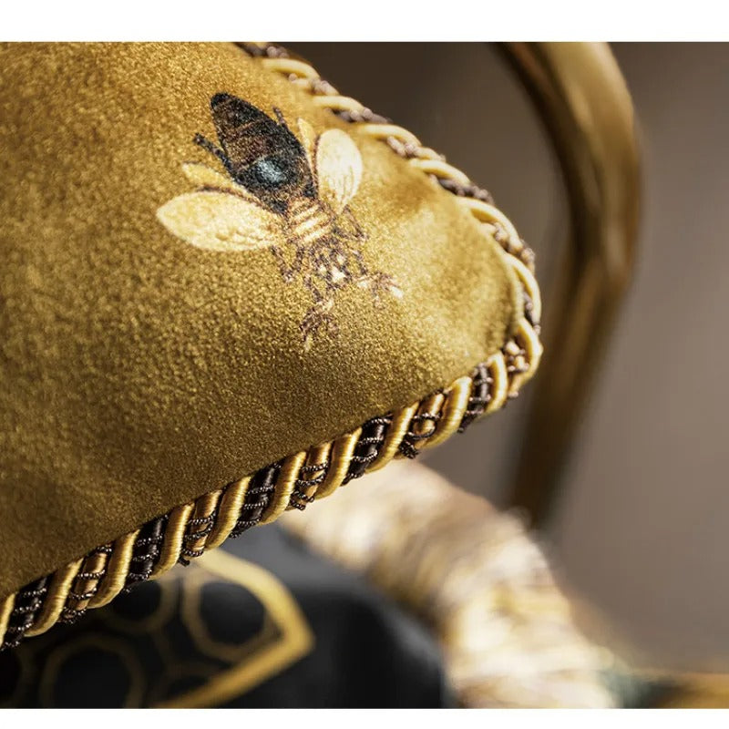 BowLift | Luxury Gold Pillow Case with Bee Print for Elegant Interiors